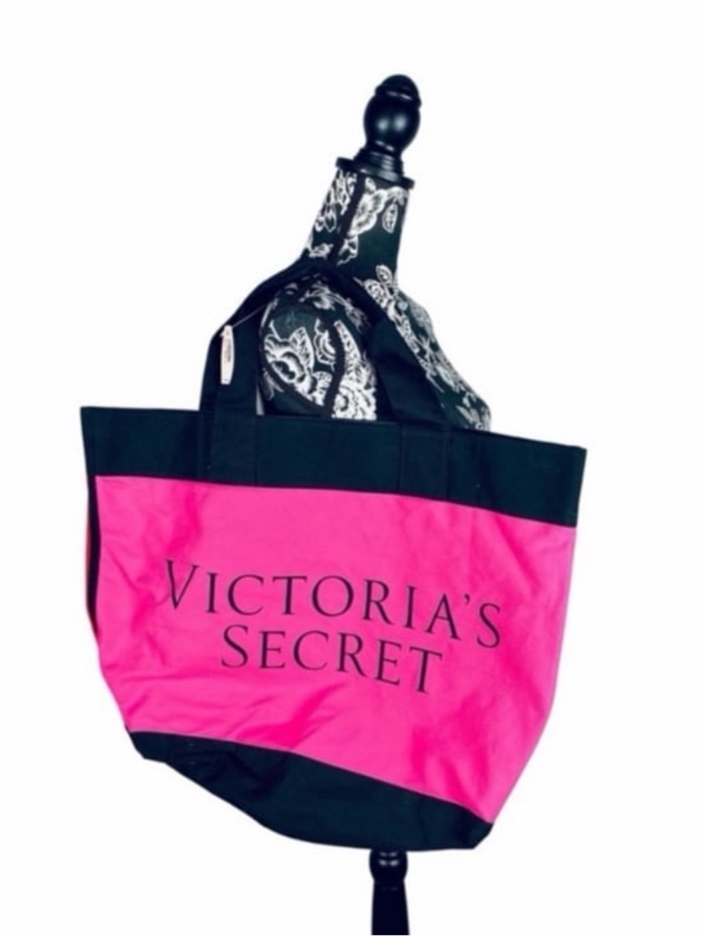 NWT VS black/red/pink large limited edition canvas tote size XL